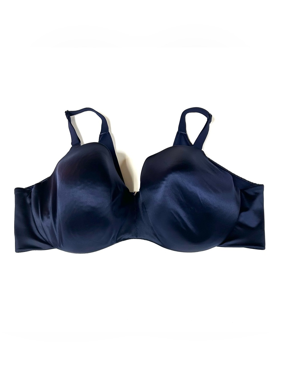 Cacique 42DDD Lightly Lined Balconette Bra Solid Dark Blue Underwire #0478